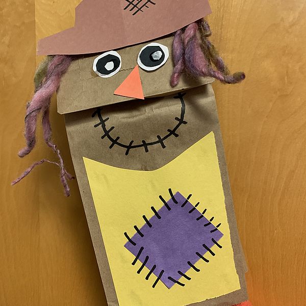 photo of bag puppet