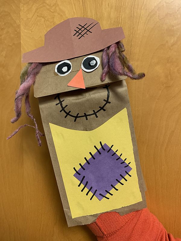 photo of bag puppet